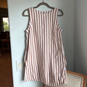 Striped Sleeveless Dress Rayon-and linen /Old Navy.